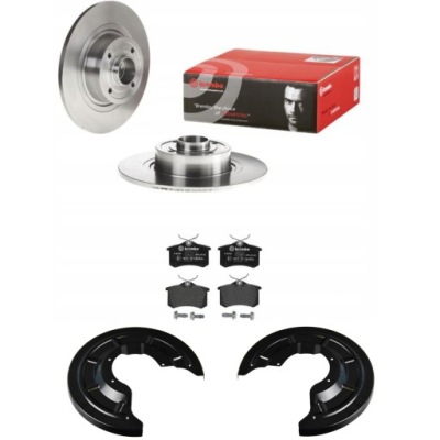 Тормозные диски тормозные + задняя тормозные колодки подшипник защита renault scenic 2 megane 2 фото №1