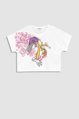 Dziewczęca bluzka Looney Tunes biała 128 Mokida