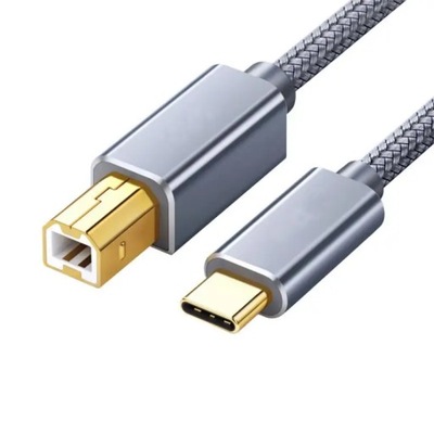 USB C na USB B 2.0 kabel drukarki pleciony skaner drukarki dla Epson~8132