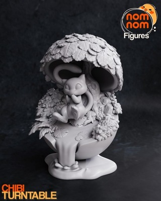 Figurka Chibi Mew Pokemon Żywica NomNom Model 3D Druk 3d