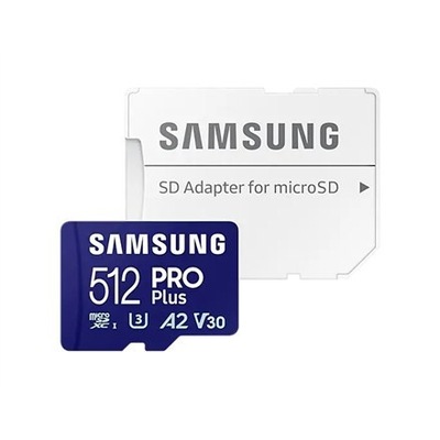 Karta microSD Samsung PRO Plus z adapterem 512 GB, MicroSDXC, pamięć Flash