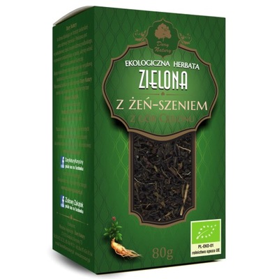 Herbata zielona z żeń-szeniem EKO 80G DARY NATURY