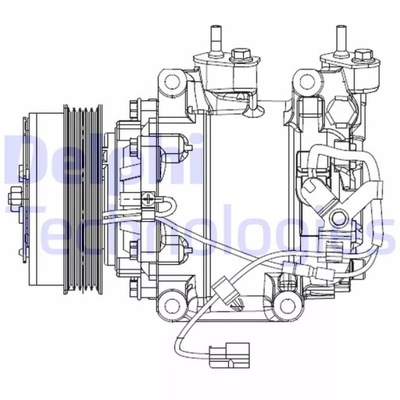 КОМПРЕССОР КОНДИЦИОНЕРА JAZZ 08- CS20510 DELPHI CS20510