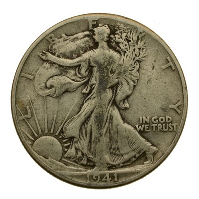 USA - Half Dollar 1941 r. - Walking Liberty - Stan 3