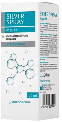 STARPHARMA SILVER SPRAY 20ML DO GARDŁA SREBRO