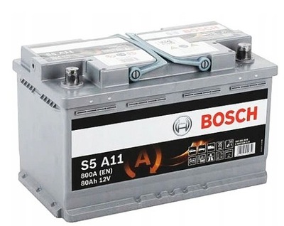 BATERÍA BOSCH S5 AGM 80AH 800A S5A11 START - LUZ DE FRENADO  