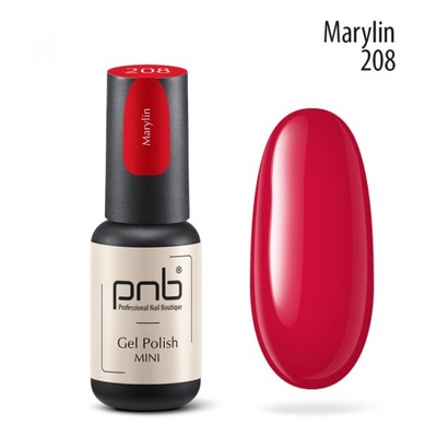 Lakier Hybrydowy do paznokci PNB mini 208 Marylin Czerwony 4 ml