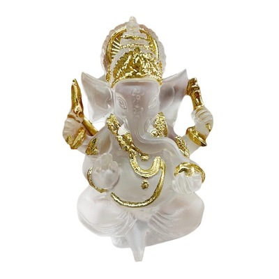 Ganesha Siedzący posąg Buddy Rzeźba Stylowa, elegancka, przezroczysta