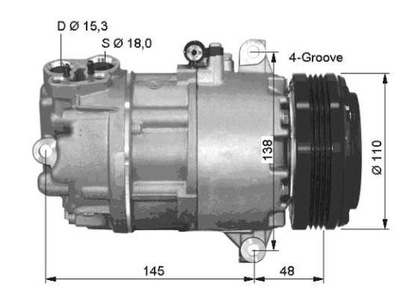 COMPRESOR DE ACONDICIONADOR BMW 3 (E46), X3 (E83)  