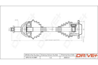 DRIVE+ ПОЛУОСЬ ПРИВОДНАЯ SKODA FABIA 03-10 L