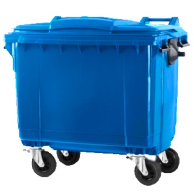 Pojemnik na odpady 1100 l kosz na śmieci niebieski