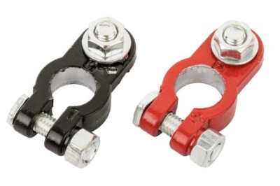 Клема клеми do акумулятор універсальні + - 2szt plus мінус болт фото №1