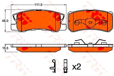 Trw тормозные колодки тормозные mitsubishi задняя asx grandis ou фото №1