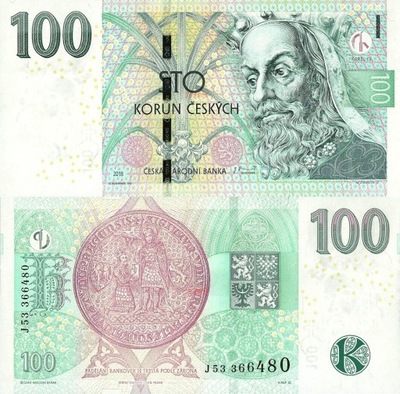 # CZECHY - 100 KORON - 2018 - P-18g - UNC