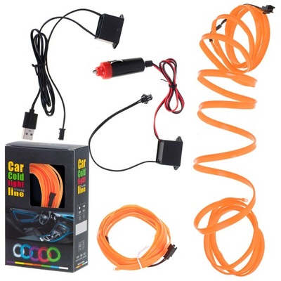 ILUMINACIÓN AMBIENTOWE DIODO LUMINOSO LED COCHE AUTO USB 12V 3M  