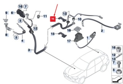 Bmw x3 f25 кронштейн трубка b 61139281699 9281699 фото №1