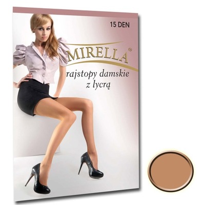 MIRELLA Rajstopy damskie Lycra 15den 3 Natural