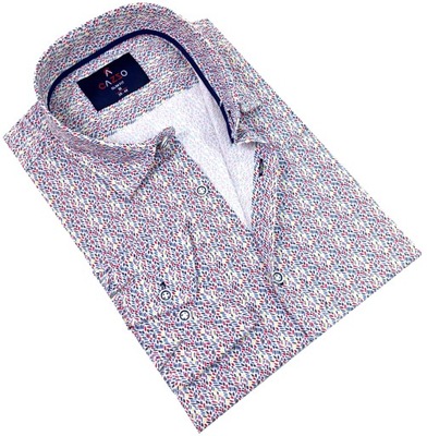 Koszula męska we wzorki taliowana EN617 r. M