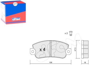 Тормозные колодки тормозные fiat uno tipo cifam фото №1