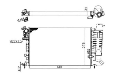 Nrf радіатор двигуна citroen xsara, zx фото №1