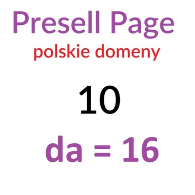 Pozycjonowanie - 10 presell page DA=16 Linki SEO