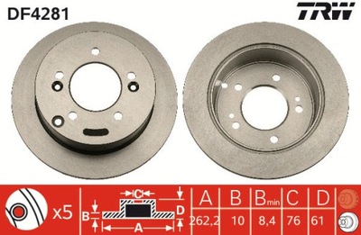 DISCO DE FRENADO TRW DF4281  