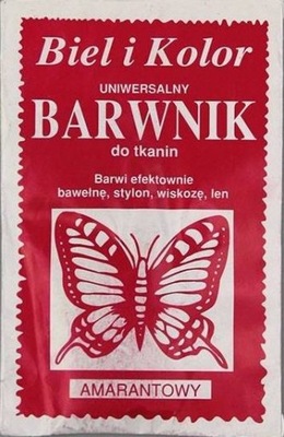 BARWNIK DO TKANIN AMARANTOWY UNIWERSALNY FARBA