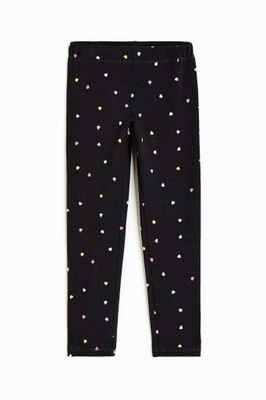 NOWE H&M legginsy grubsze SERDUSZKA czarne 104