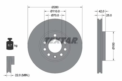 92091903. DISCO DE FRENADO OPEL ASTRA/CORSA/MERIV/ZAFIR  