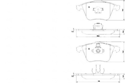 A.b.s. гальмівні колодки гальмівний. volvo s40 ii, v50 04- фото №1