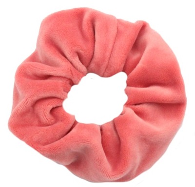 GUMKA DO WŁOSÓW SCRUNCHIE WELUROWA RÓŻOWA 3