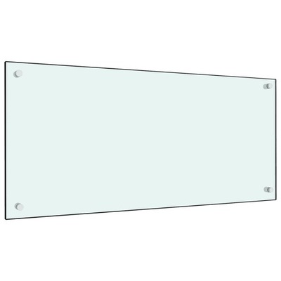 Panel ochronny do kuchni, biały, 90x40 cm, szkło h