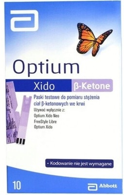 10 SZTUK ORYGINALNE PASKI DŁUGA DATA OPTIUM XIDO KETO ABBOTT FREESTYLE