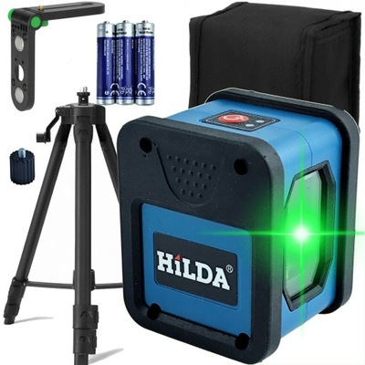 POZIOMICA LASEROWA LASER KRZYŻOWY HILDA BLOKADA WAHADŁA STATYW 1M