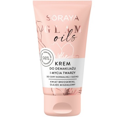 Soraya Glam Oils Krem Do Demakijażu i Mycia Twarzy Olej Migdałowy 125ml