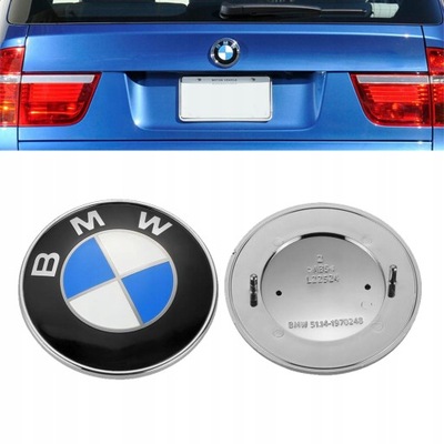 INSIGNIA EMBLEMA BMW LOGOTIPO TAPA DE MALETERO PARTE TRASERA 78MM  