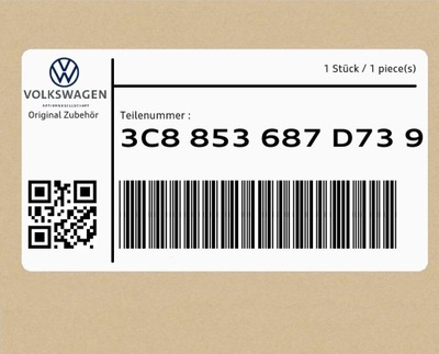 Надпись 3c8853687d739 vw cc фото №1