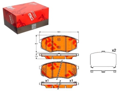 Тормозные колодки тормозные kia перед soul 1,6 14- trw фото №1