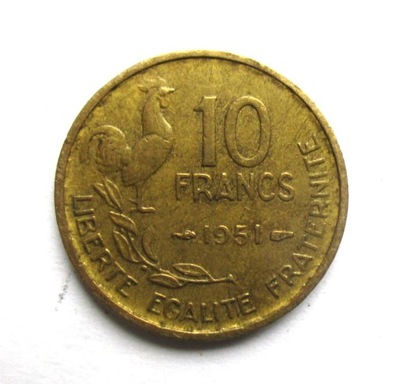 10 Franków 1951 r. Francja