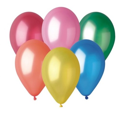 Balony 12' 30cm Metalizowane Kolorowe GEMAR 100szt