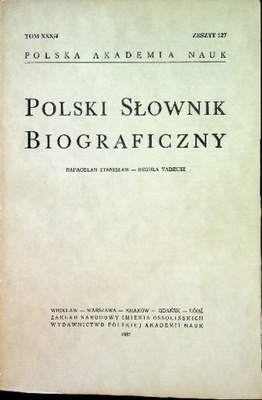 Polski Słownik Biograficzny Tom XXX 4 Zeszyt