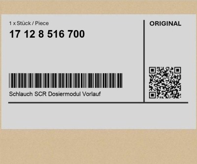 Wąż scr модуля дозирующего, впуск bmw x5 f15 фото №1