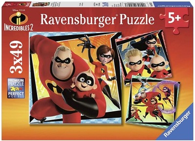 Puzzle DISNEY INIEMAMOCNI 2 Ravensburger 3x49 elem