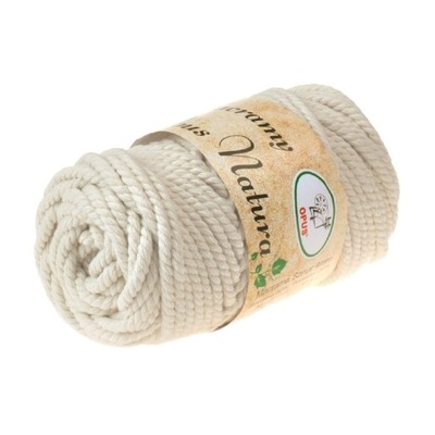 Sznurek Macramy Rope 4mm (3PLY) - 50m - Ecru