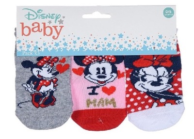 Skarpetki niemowlęce Disney Minnie Mouse 3-pak 68