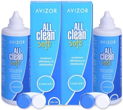 PŁYNY DO SOCZEWEK AVIZOR ALL CLEAN SOFT 2 x 350 ml