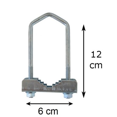 Cybant antenowy obejma uchwyt duży ocynk 12cm