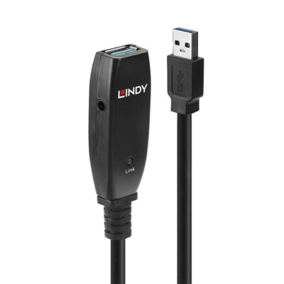Aktywny przedłużacz USB 3.0 Lindy Slim 15m, 43322
