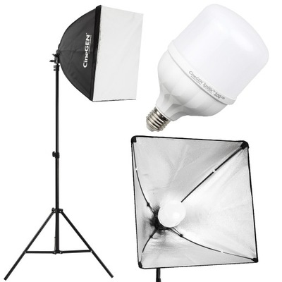 Lampa do fotografii z Softboxem 50x50 cm Statyw