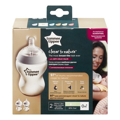 Tommee Tippee Butelki Closer to nature 2x260ml